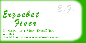 erzsebet fiser business card